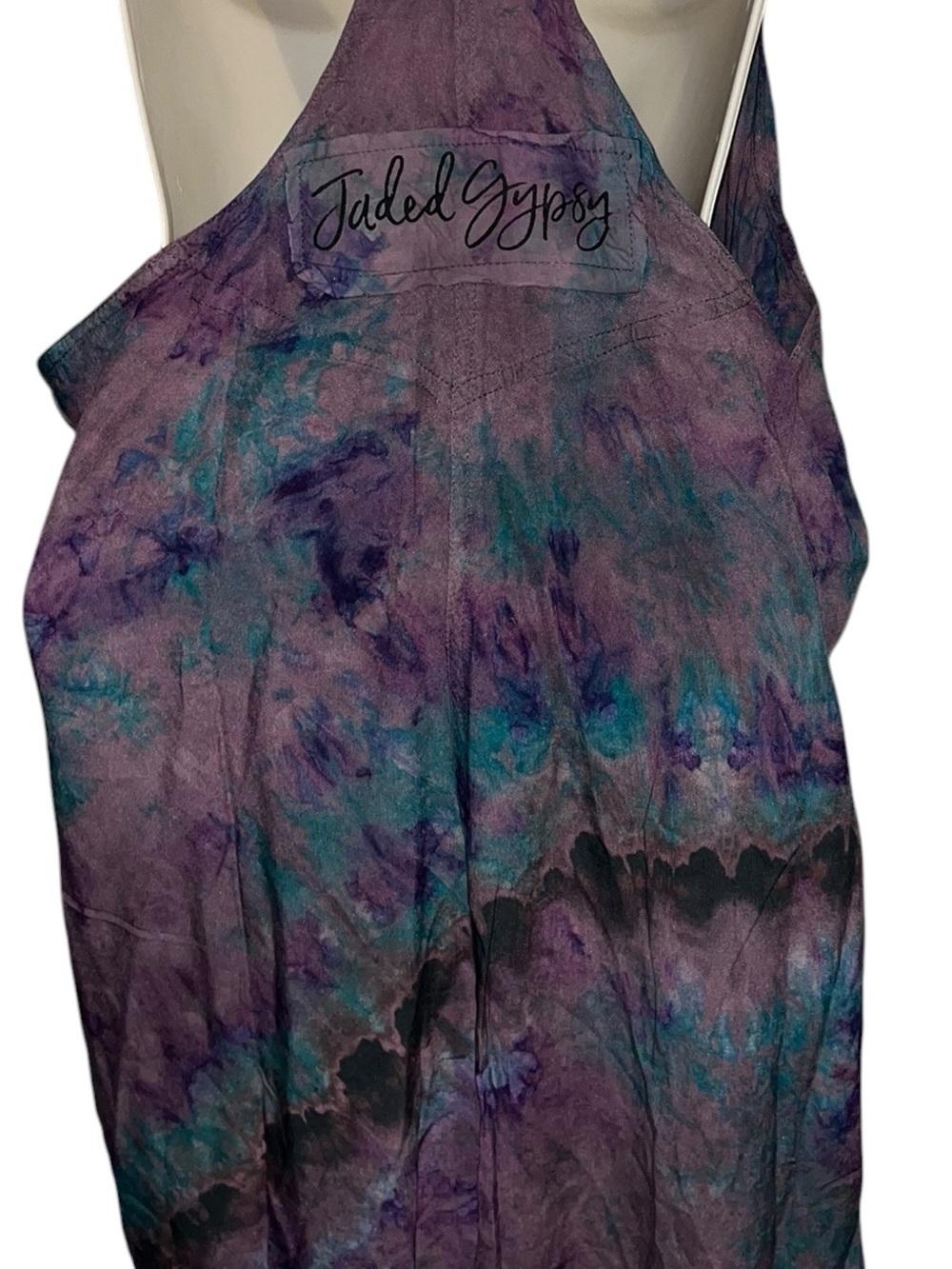 Jaded Gypsy L/XL Tie-Dye Wide-Leg Jumpsuit in Purple - Picture 7 of 10